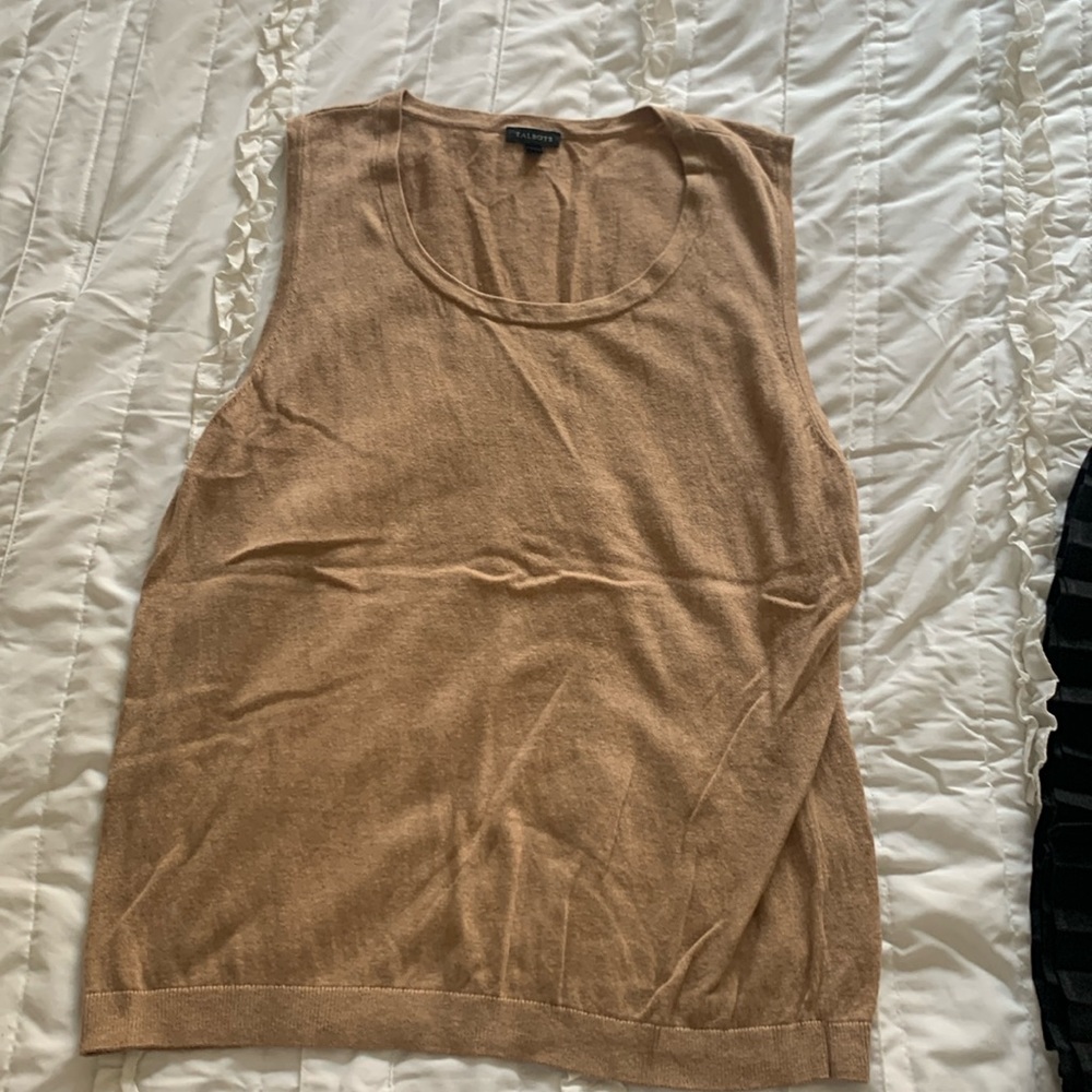 Talbots beige sweater vest